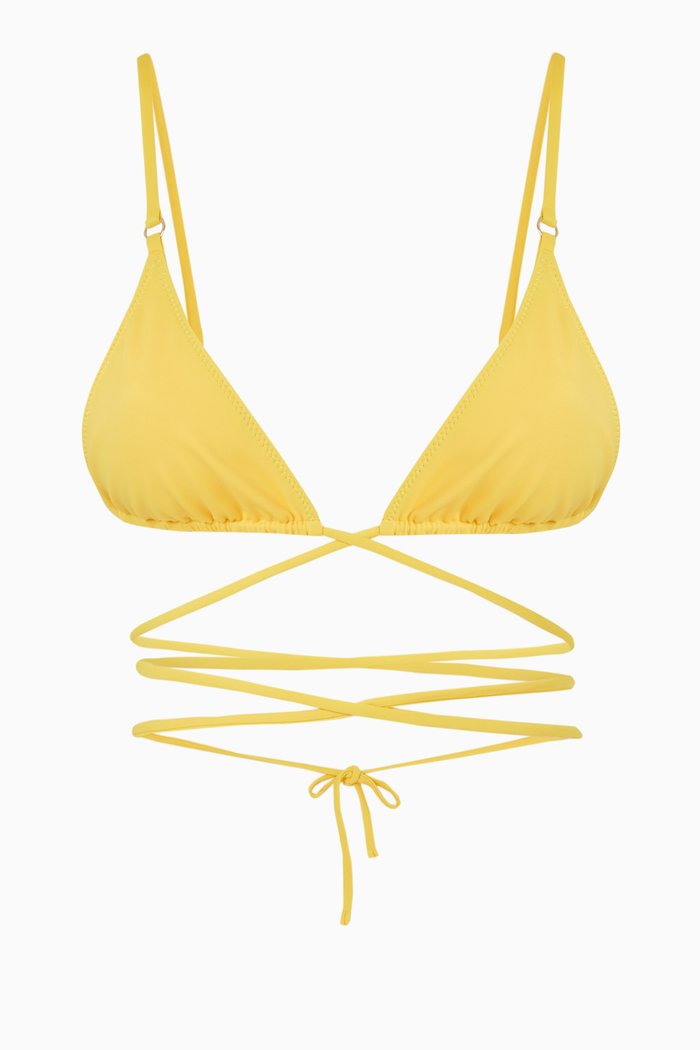 

Talise Tie String Bikini Top, Yellow