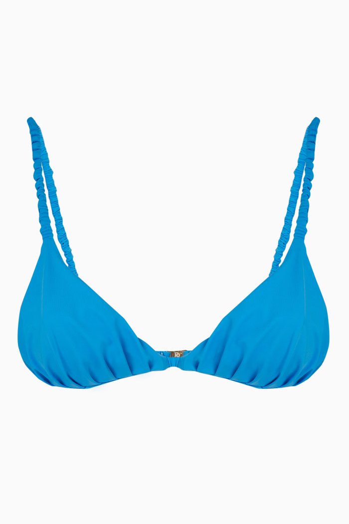 

Kiki Triangle Bikini Top in ECONYL®, Blue