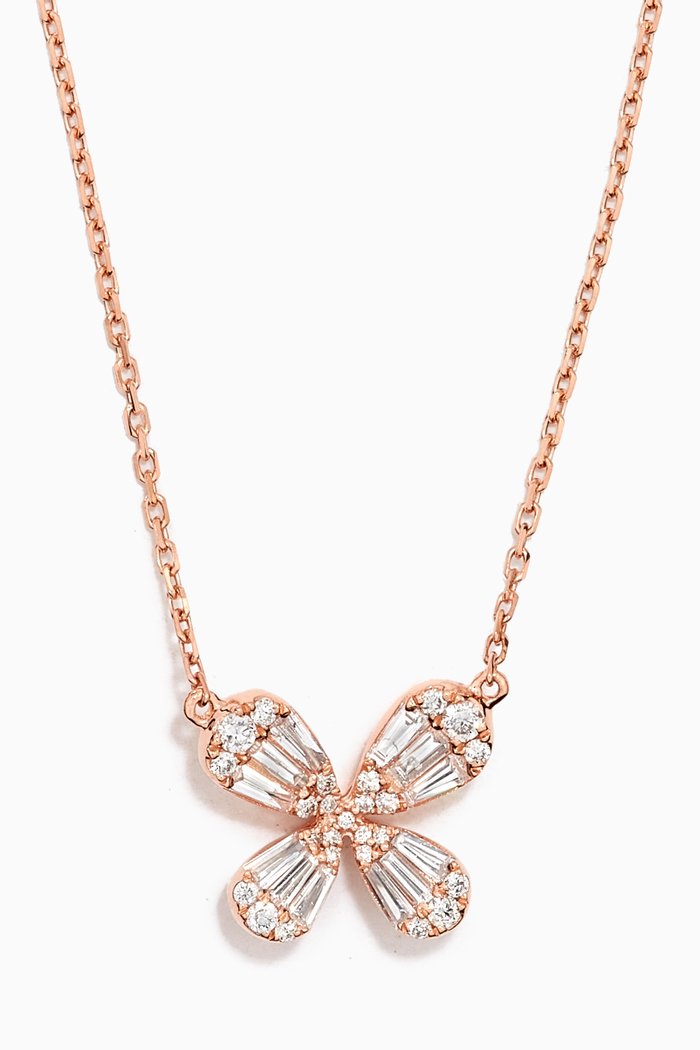 

Papillon Diamond Necklace in 18kt Rose Gold