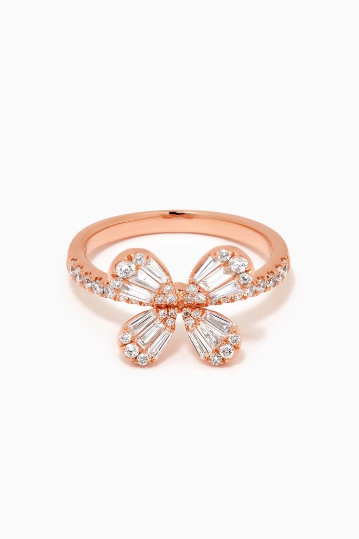 

Papillon Diamond Ring in 18kt Rose Gold