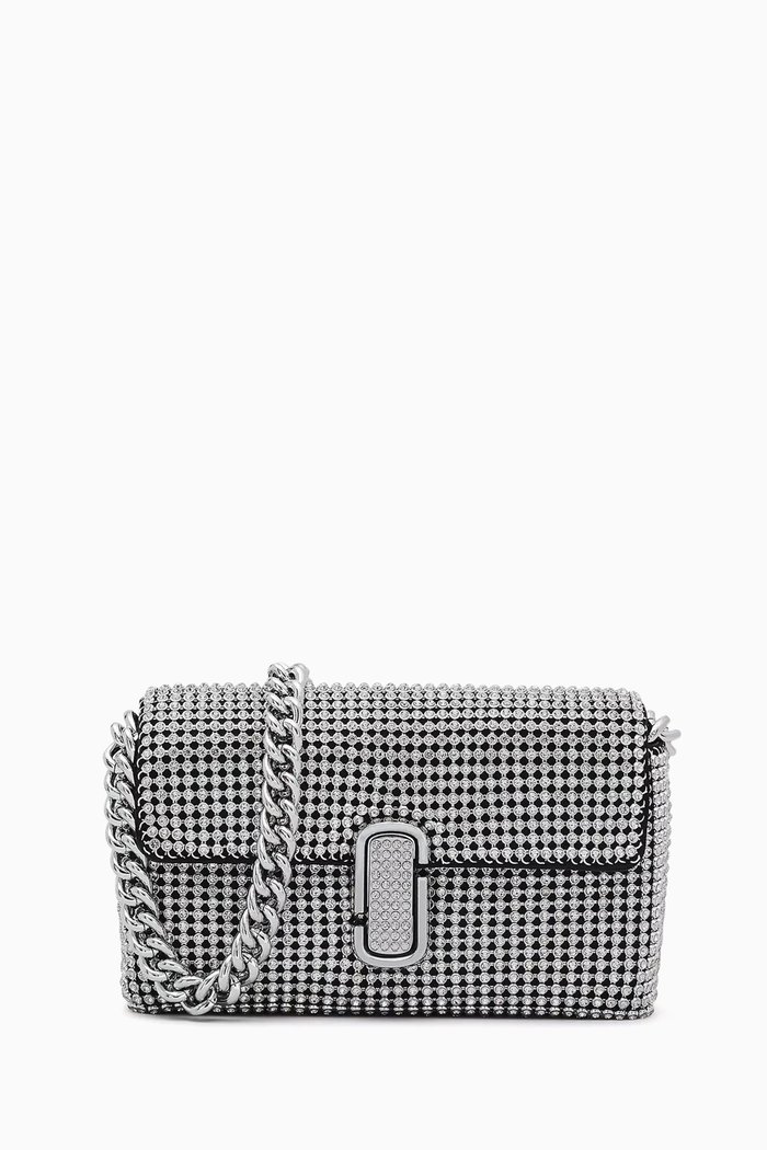 

The Mini J Marc Shoulder Bag in Rhinestones, Silver