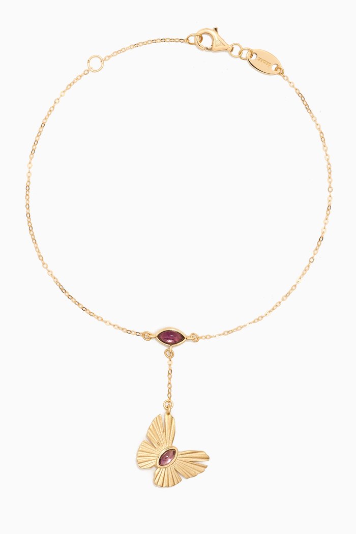 

Farfasha Sunkiss Butterfly Amethyst Bracelet in 18kt Gold, Yellow