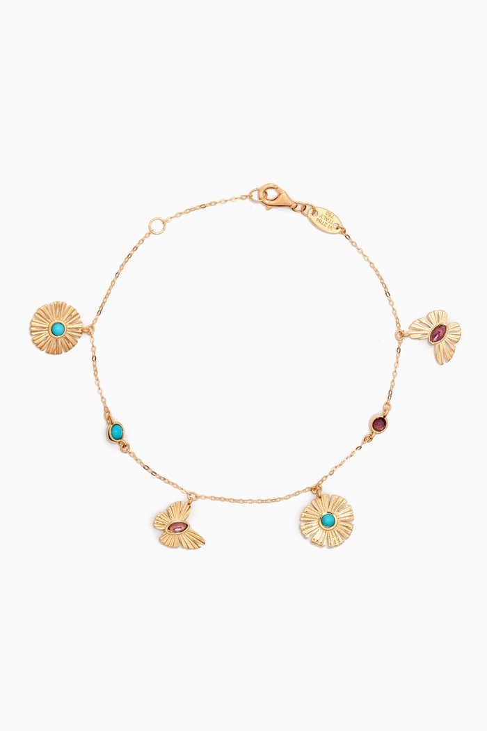 

Farfasha Sunkiss Amethyst & Turquoise Bracelet in 18kt Gold, Yellow