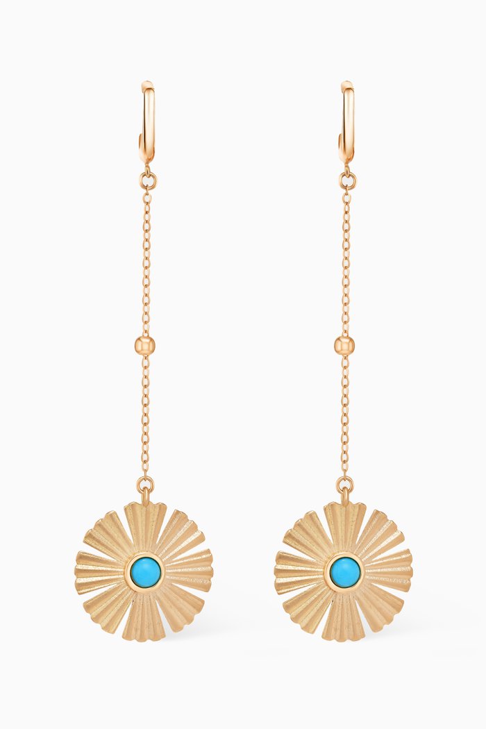 

Farfasha Sunkiss Arfaj Desert Daisy Drop Earrings in 18kt Yellow Gold