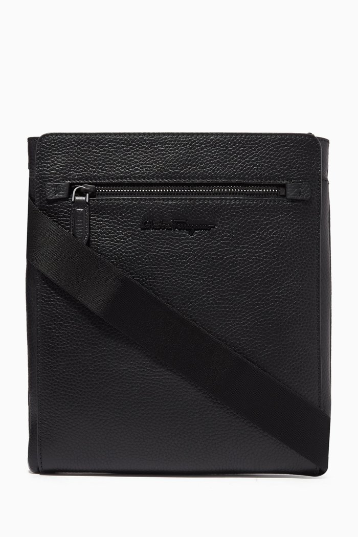 

Firenze Crossbody Bag in Leather, Black