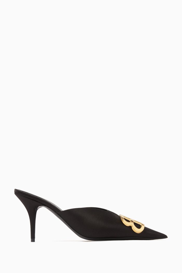 

BB 80 Knife Sandals in Satin, Black