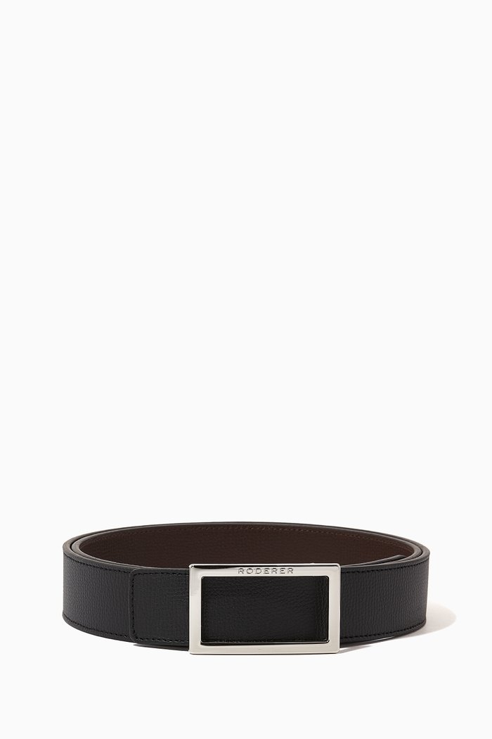 

Ace Reversible Belt in Italian Leather, Black
