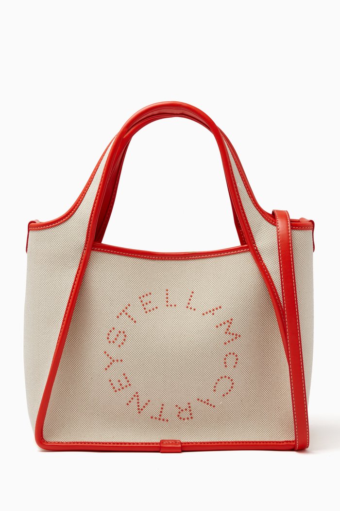 

Stella Logo Tote Bag in Canvas & Alter Nappa, Neutral