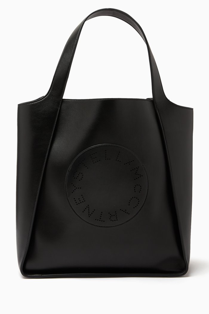 

Stella Logo Large Tote Bag in Eco-alter Nappa, Black