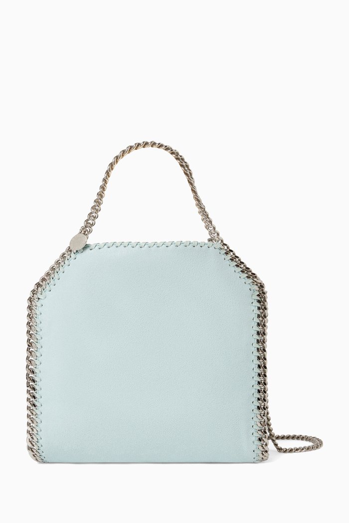 

Falabella Mini Tote Bag in Eco Shaggy Deer Leather, Blue