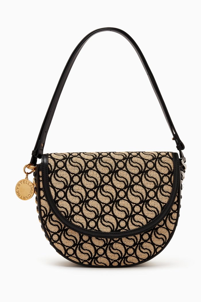 

Frayme Medium S-Wave Flap Shoulder Bag, Neutral