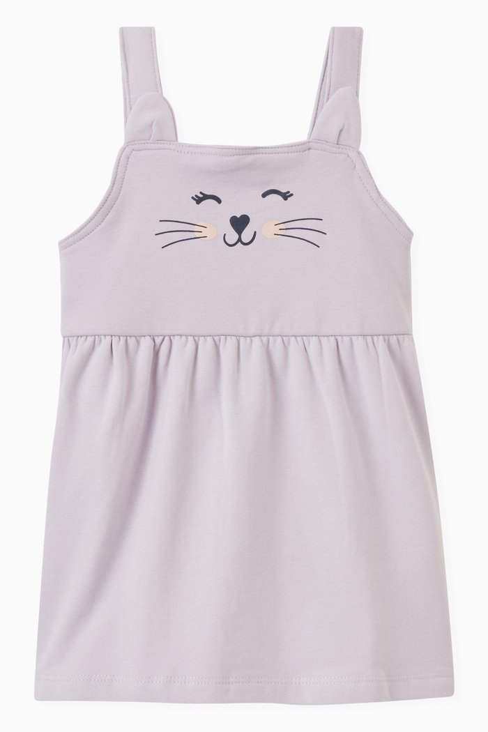 

Spencer Dress in Organic Cotton, Purple