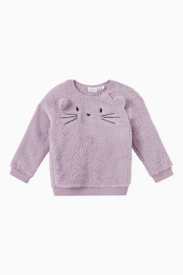 

Cat Sweatshirt in Polyester, Purple