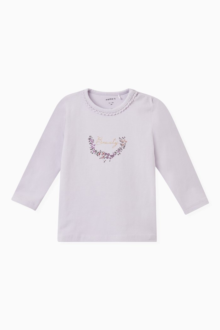 

Long-sleeved Top in Jersey, Purple