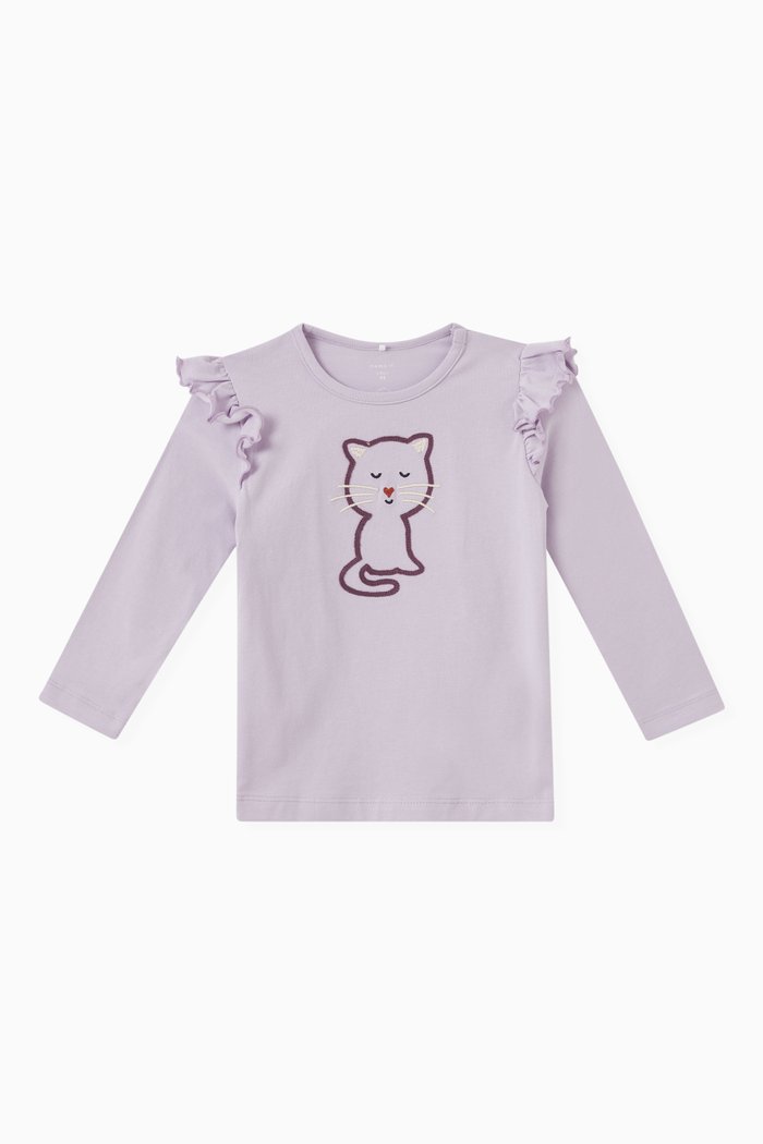 

Cat Top in Organic Cotton, Purple