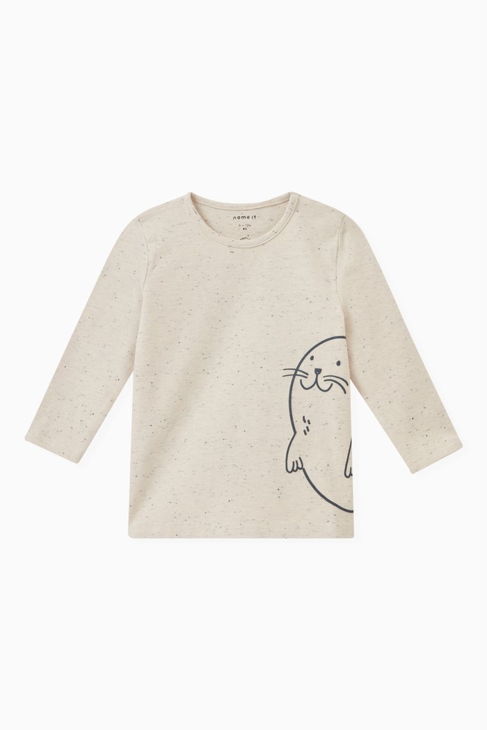 

Long-sleeved Top in Organic Cotton, Neutral