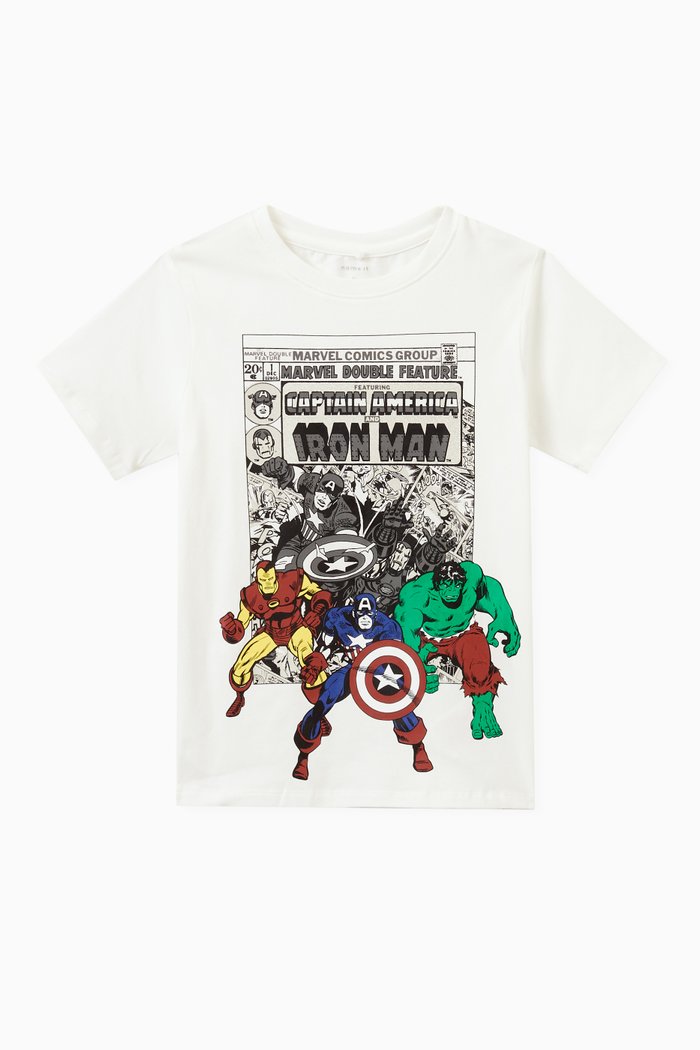 

Marvel Print T-shirt in Cotton, White