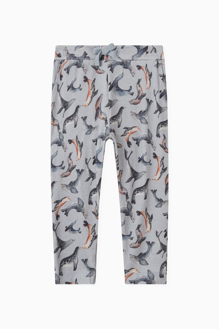 

Printed Pants in Jersey, Blue