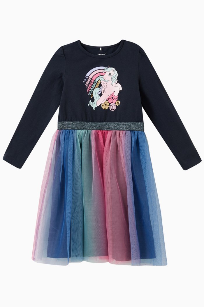 

My Little Pony Dress in Cotton & Tulle, Blue