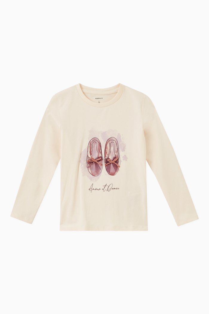 

Ballerina T-shirt in Cotton, Neutral