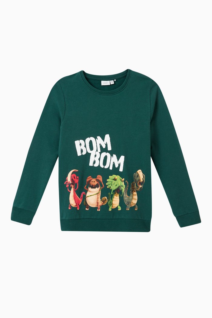 

Dinosaurs Sweatshirt in Cotton, Green