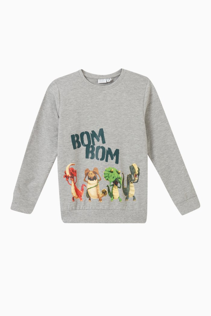 

Dinosaurs Sweatshirt in Cotton, Grey
