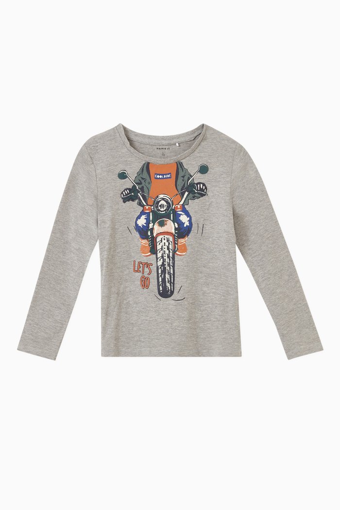 

Bike T-shirt in Cotton, Grey