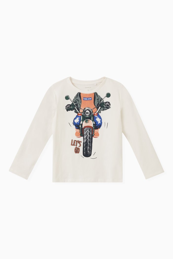 Bike T-shirt in Cotton, White
