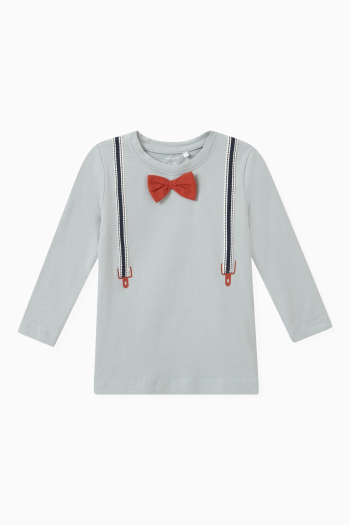 

Bow T-shirt in Cotton, Blue