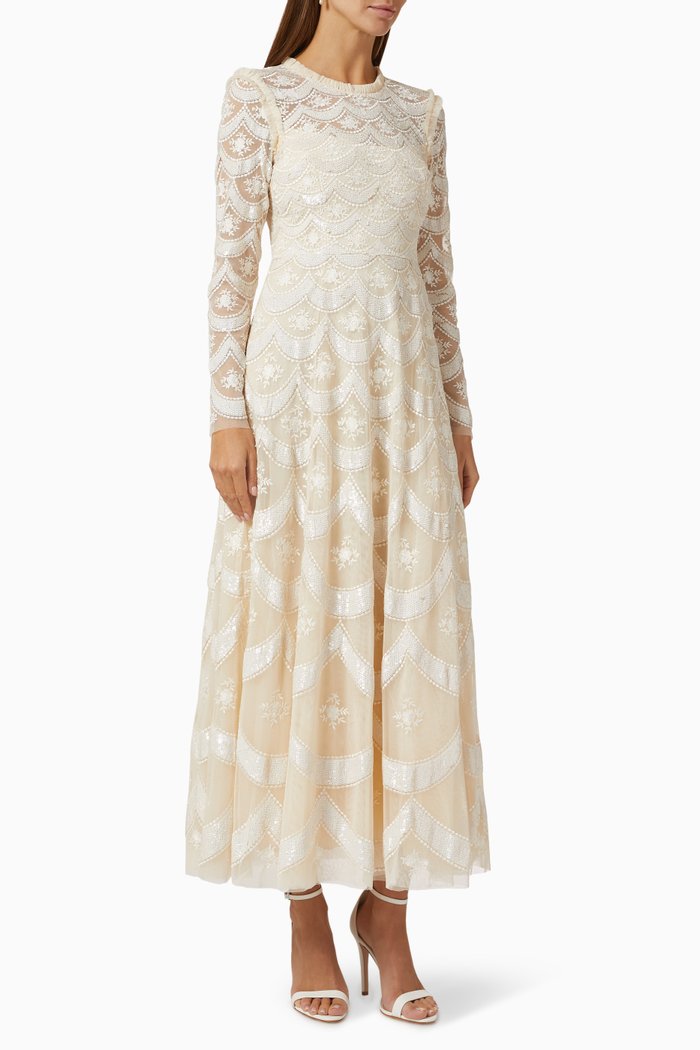 Fifi Sequin-embellished Gown in Tulle, Neutral