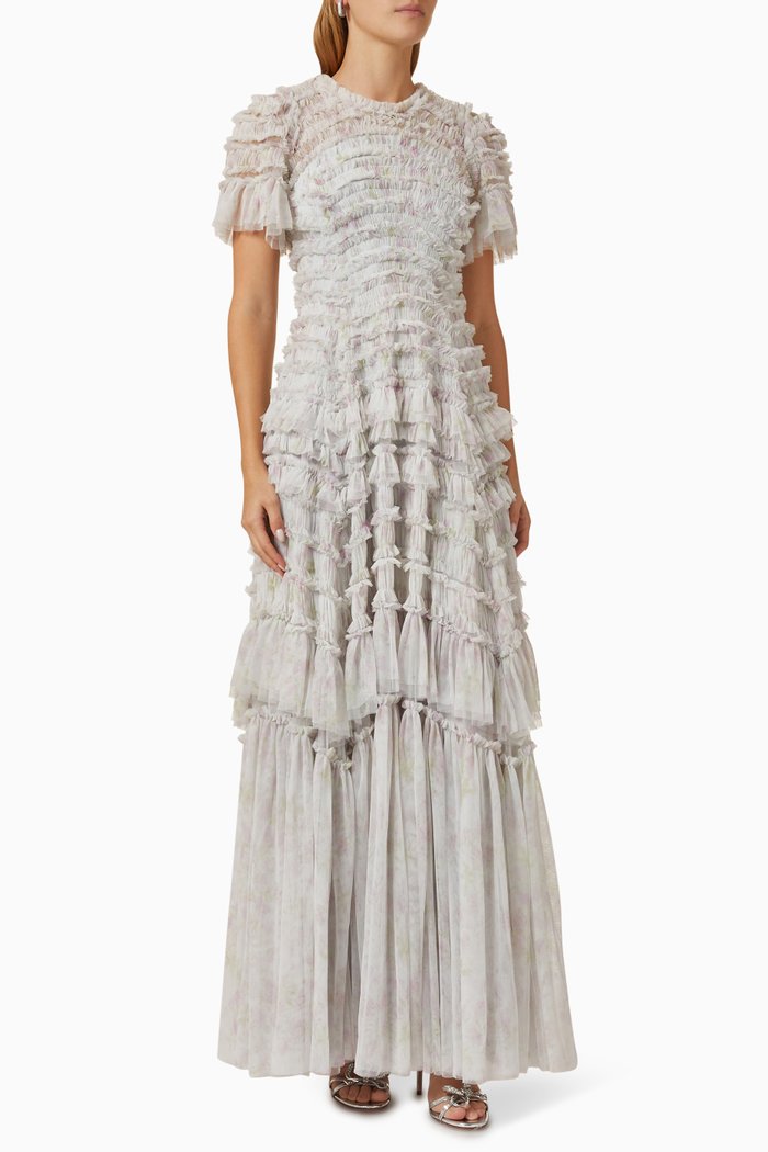 

Blossom Splendour Valentine Gown in Tulle, Blue