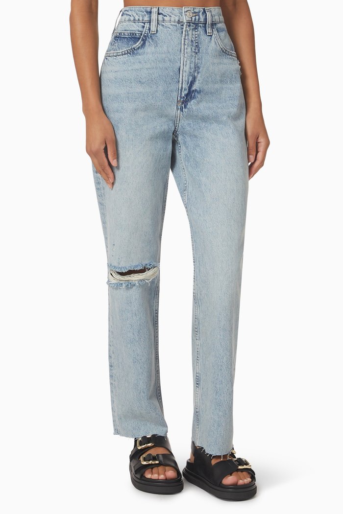 

Le High Straight Raw After Jeans, Blue