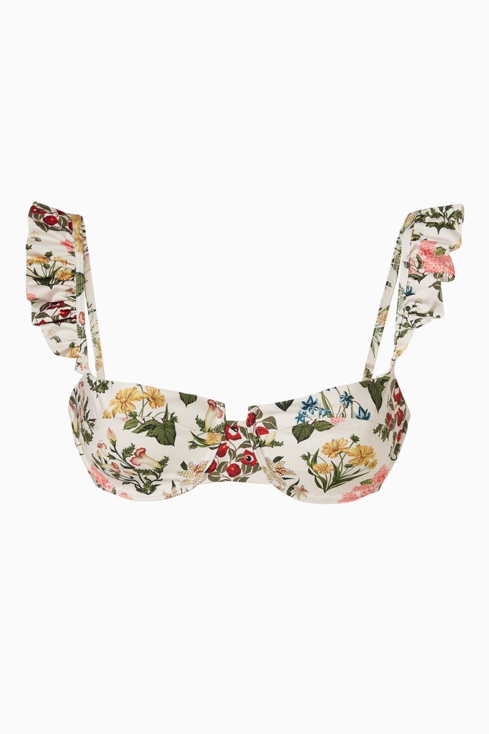 

Kiwi Bikini Top in Recycled Fabric, Multicolour