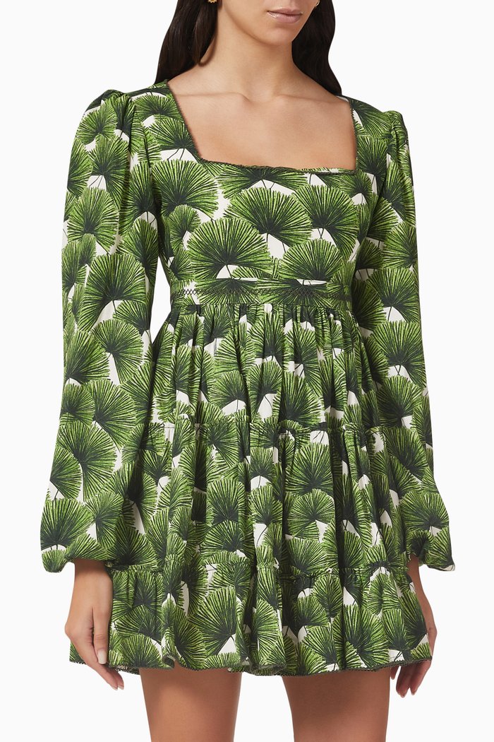 

Avena Mini Dress in Cotton-poplin, Green