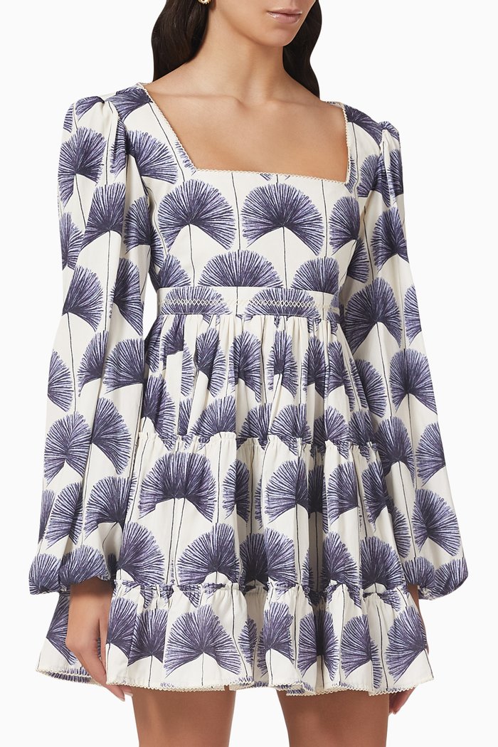 

Avena Mini Dress in Cotton-poplin, Blue