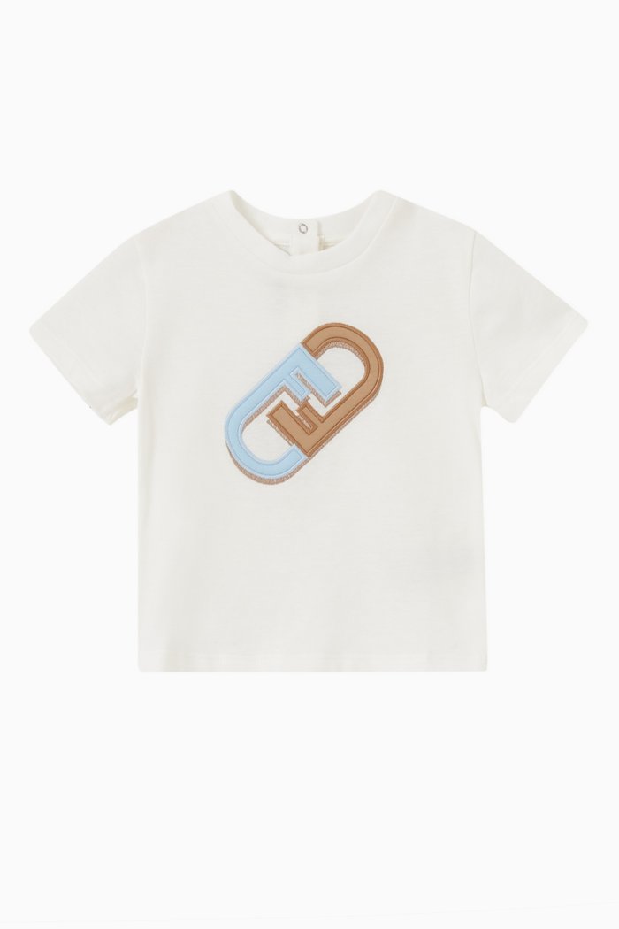 

O’Lock Motif T-Shirt in Cotton Jersey, White