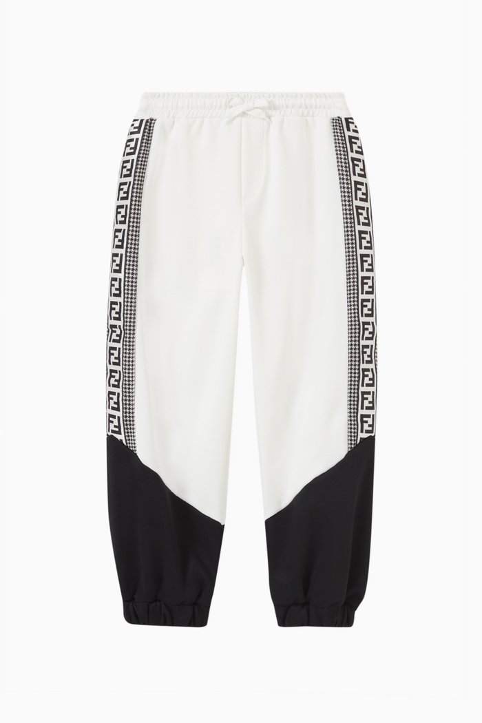 

FF Logo Trim Sweatpants in Jersey, Multicolour