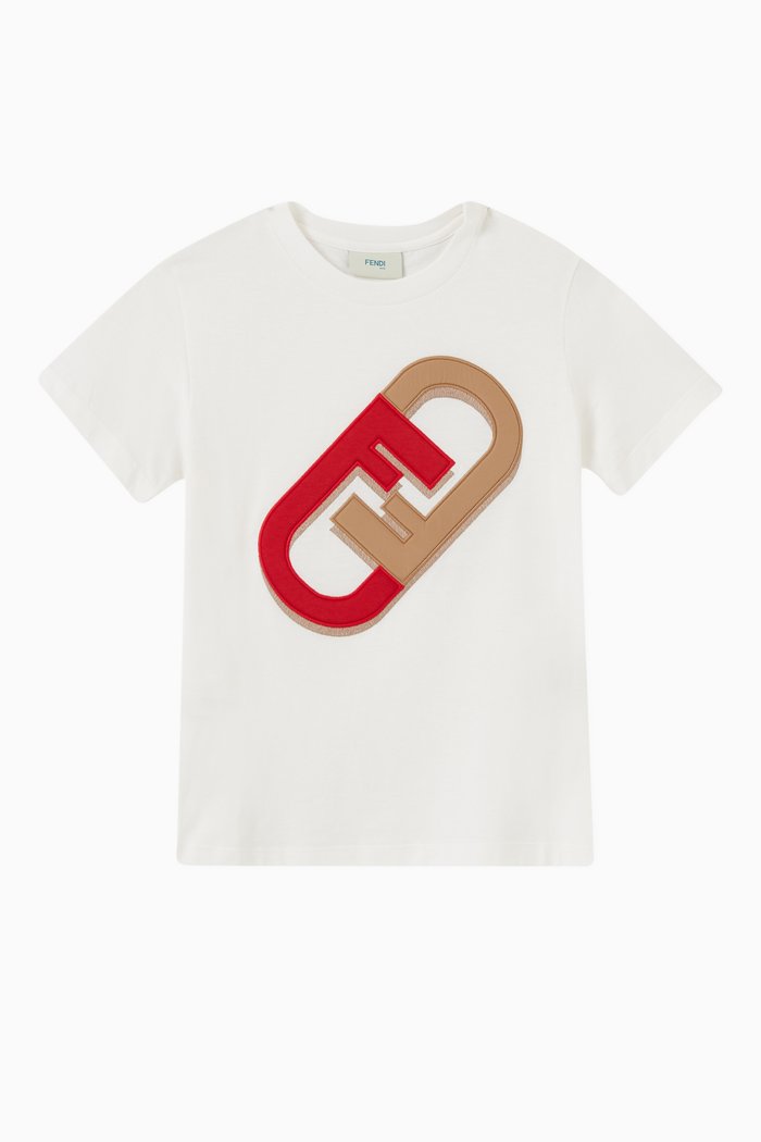

O’Lock Motif T-Shirt in Cotton Jersey, White
