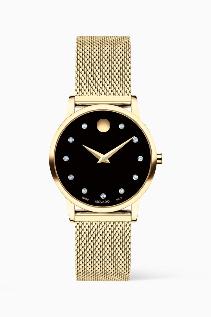 

Museum Classic Quartz & Diamond Stainless Steel Watch, 28mm, Gold