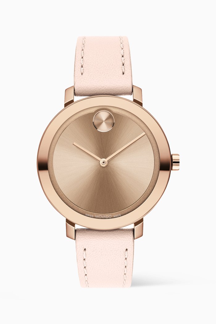 

BOLD Evolution Quartz Stainless Steel & Leather Watch, 34mm, Rose gold
