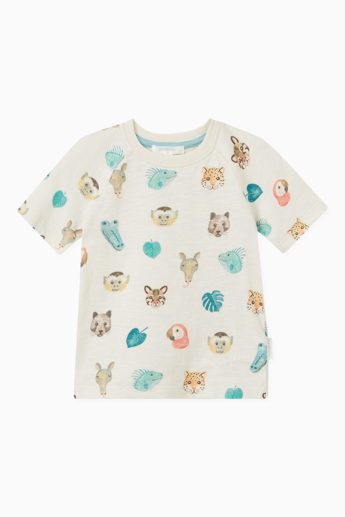 

Animal Chatter T-shirt in Organic Cotton, Neutral