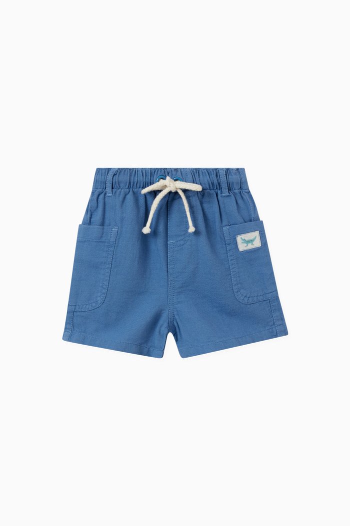 

Pull On Shorts in Organic Cotton, Blue