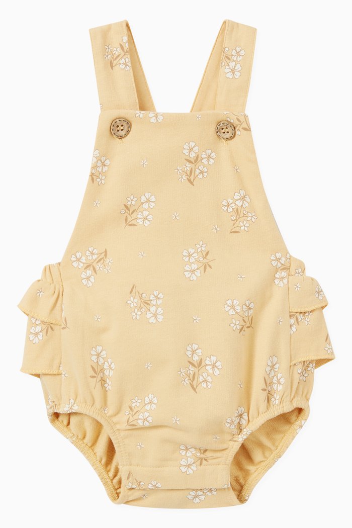 

Frangipani Frill Bodysuit in Organic Cotton, Yellow