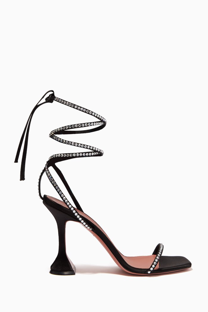 

Vita 95 Crystal Lace-up Sandals in Patent-leather, Black