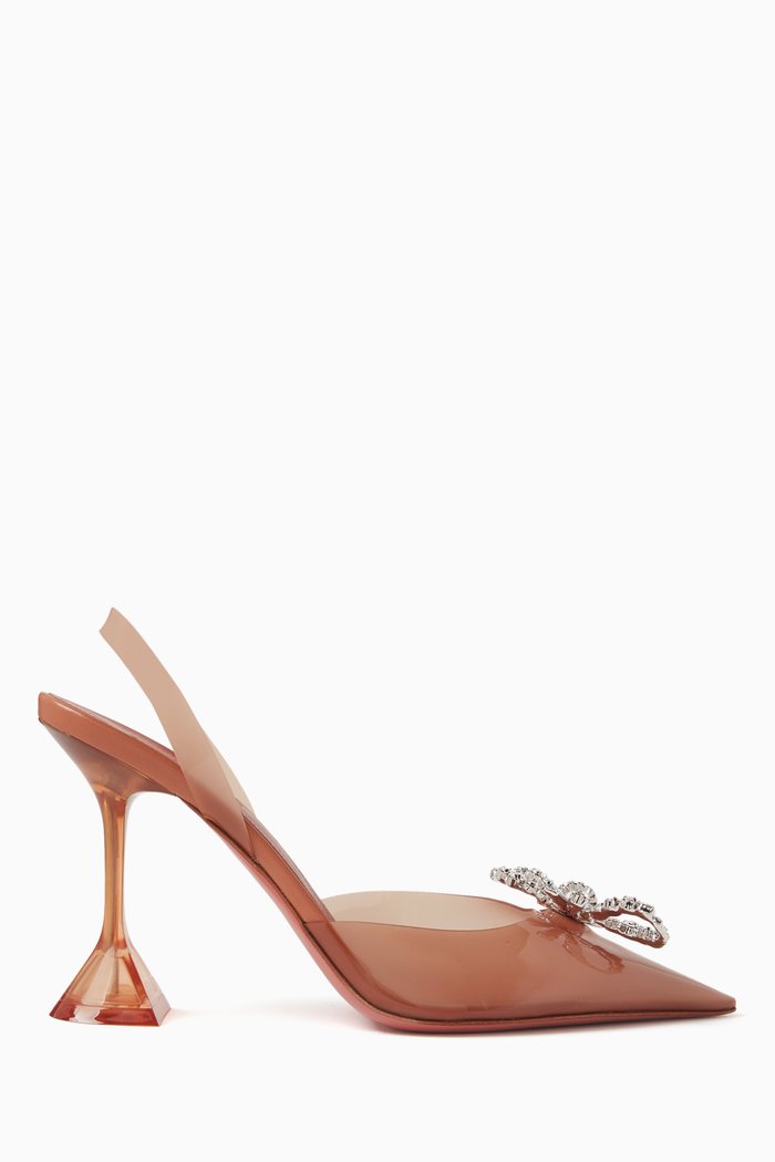 

Rosie 95 Crystal Slingback Pumps in PVC, Neutral