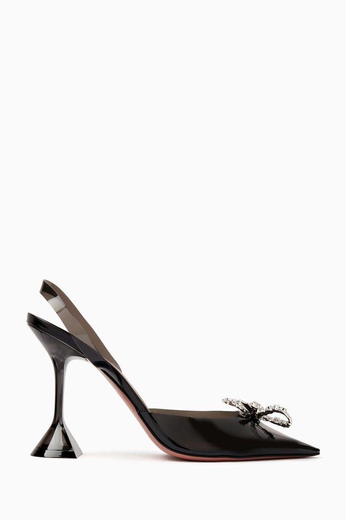 

Rosie 95 Crystal Slingback Pumps in PVC, Black