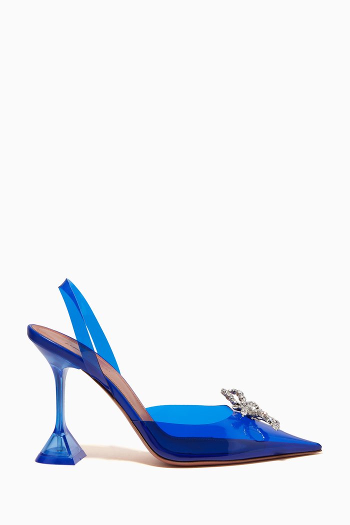 

Rosie 95 Crystal Slingback Pumps in PVC, Blue