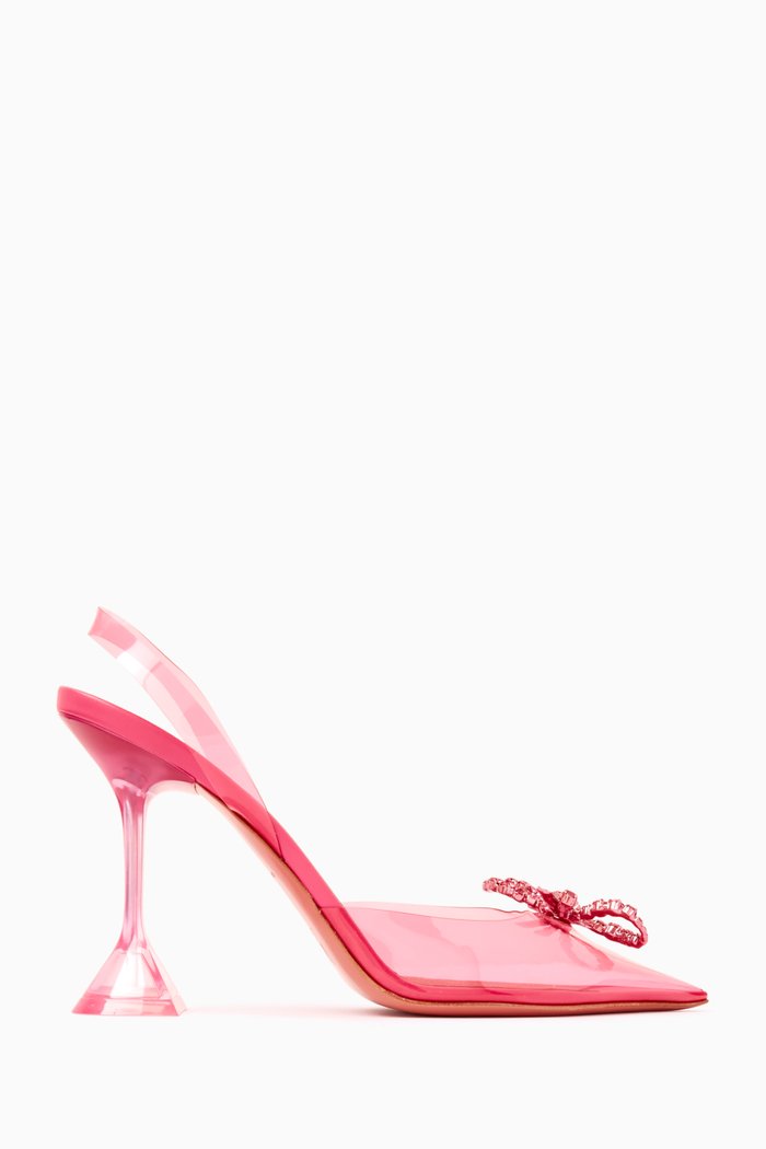 Rosie 95 Crystal Slingback Pumps in PVC, Pink