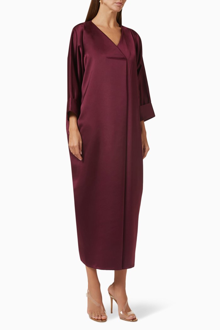 

Kaftan-style Dress, Burgundy