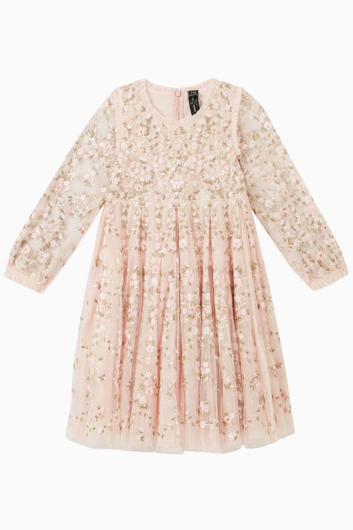 

Victoria Ditsy Dress in Polyester, Pink